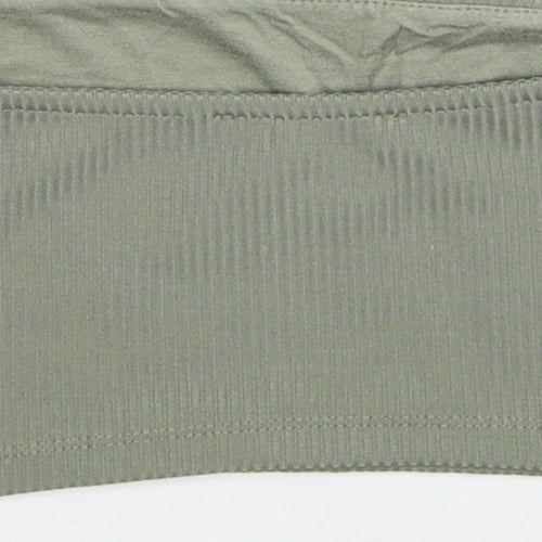 Primark Womens Green Polyester Cropped Tank Size 2XS Off the Shoulder