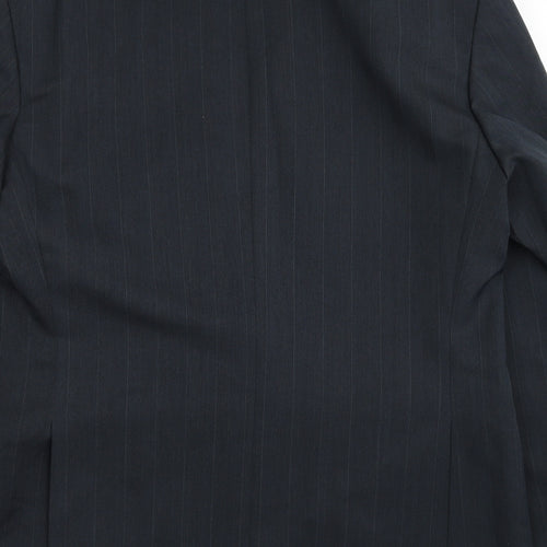 Burton Mens Grey Polyester Jacket Blazer Size 40 Regular