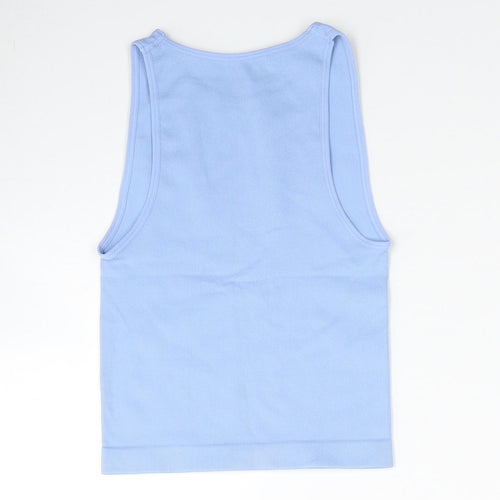 Primark Womens Blue Nylon Basic Tank Size 6 Scoop Neck Pullover - Size 6/8, Ribbed