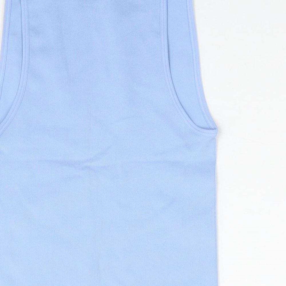 Primark Womens Blue Nylon Basic Tank Size 6 Scoop Neck Pullover - Size 6/8, Ribbed