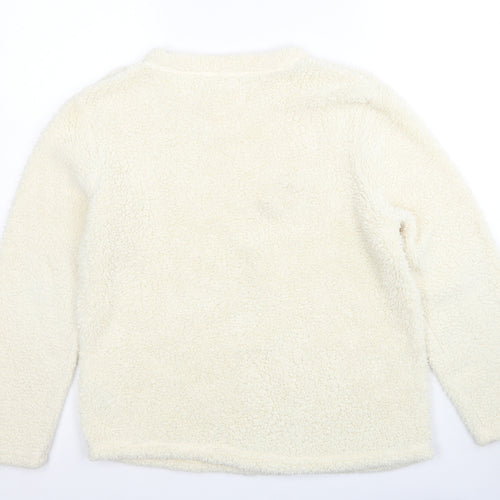 Primark Womens White Polyester Pullover Sweatshirt Size 10 Pullover - Size 10-12