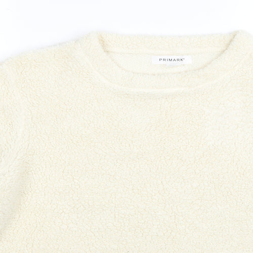Primark Womens White Polyester Pullover Sweatshirt Size 10 Pullover - Size 10-12
