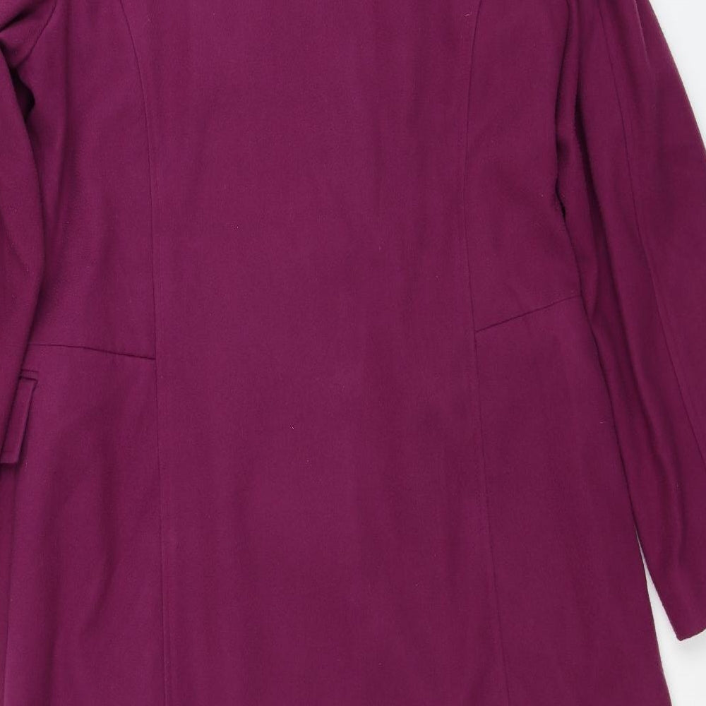 Simply Be Womens Purple Pea Coat Coat Size 16 Button