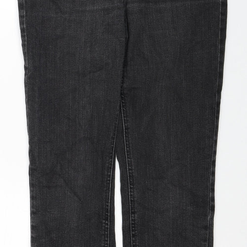 ASOS Womens Black Cotton Straight Jeans Size 30 in L32 in Regular Zip