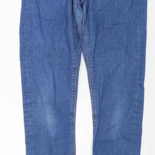 Topshop Womens Blue Cotton Skinny Jeans Size 30 in L32 in Regular Zip