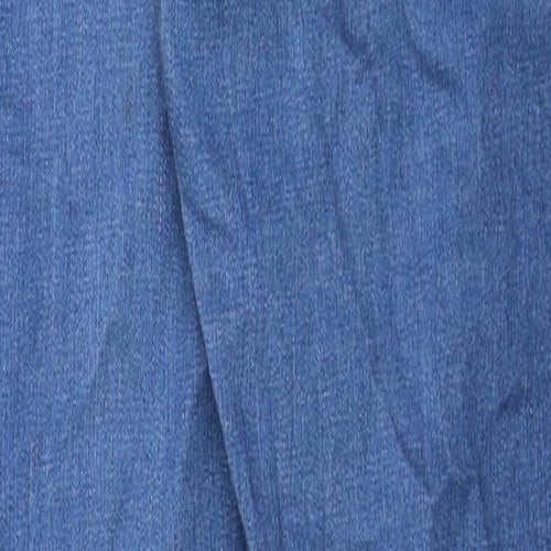 Topshop Womens Blue Cotton Skinny Jeans Size 30 in L32 in Regular Zip