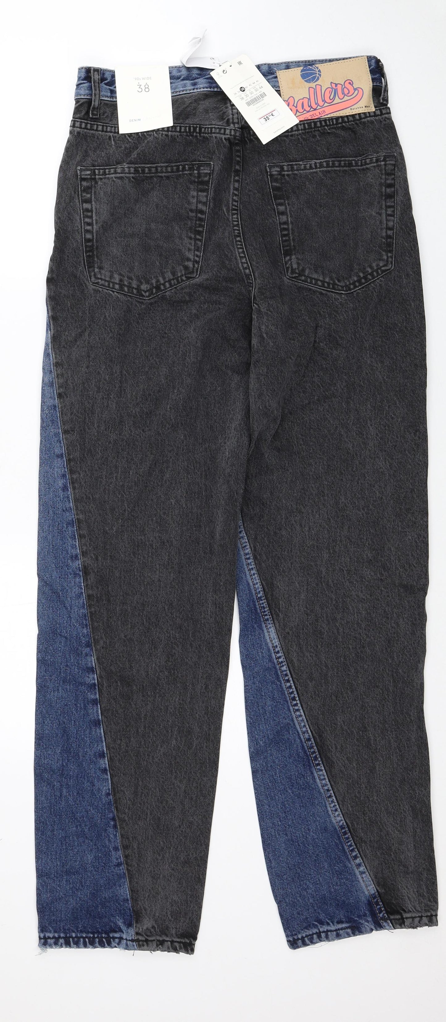 Bershka Mens Multicoloured Cotton Straight Jeans Size 30 in Regular Zip