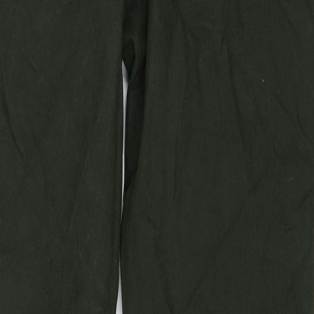 Massimo Dutti Mens Green Cotton Straight Jeans Size 34 in Regular Zip