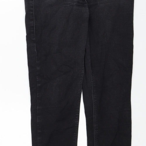 Topshop Womens Black Cotton Jegging Jeans Size 28 in L30 in Regular Zip