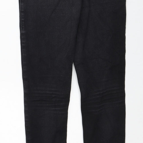 Topshop Womens Black Cotton Jegging Jeans Size 28 in L30 in Regular Zip