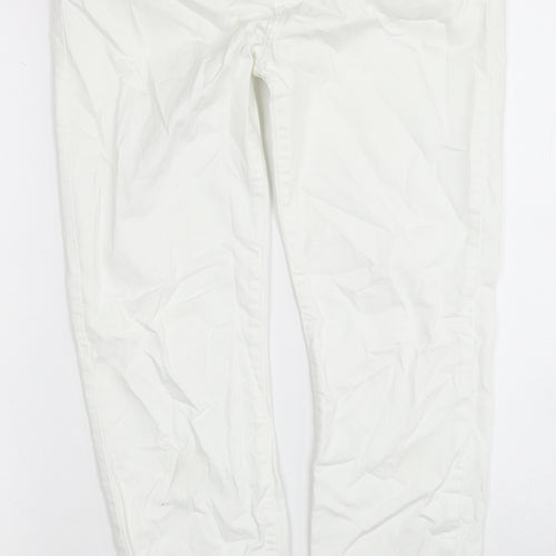 FOREVER 21 Womens White Cotton Skinny Jeans Size 30 Regular Zip