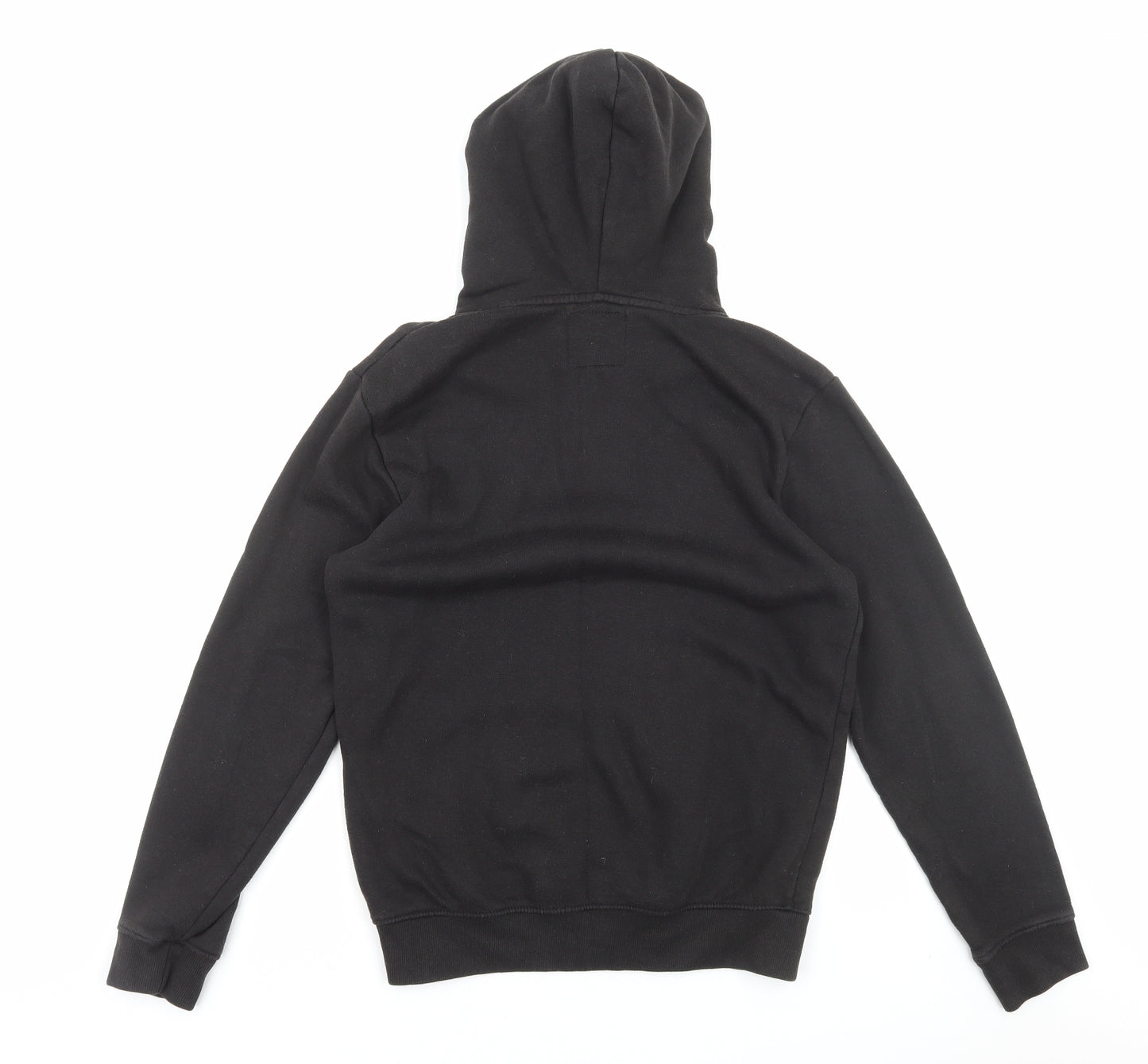 Boohoo Mens Black Cotton Pullover Hoodie Size S