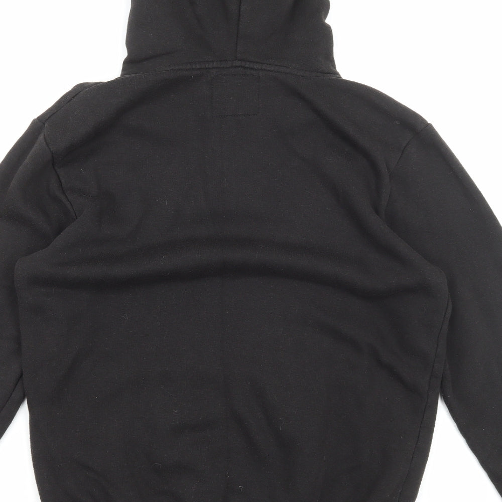 Boohoo Mens Black Cotton Pullover Hoodie Size S