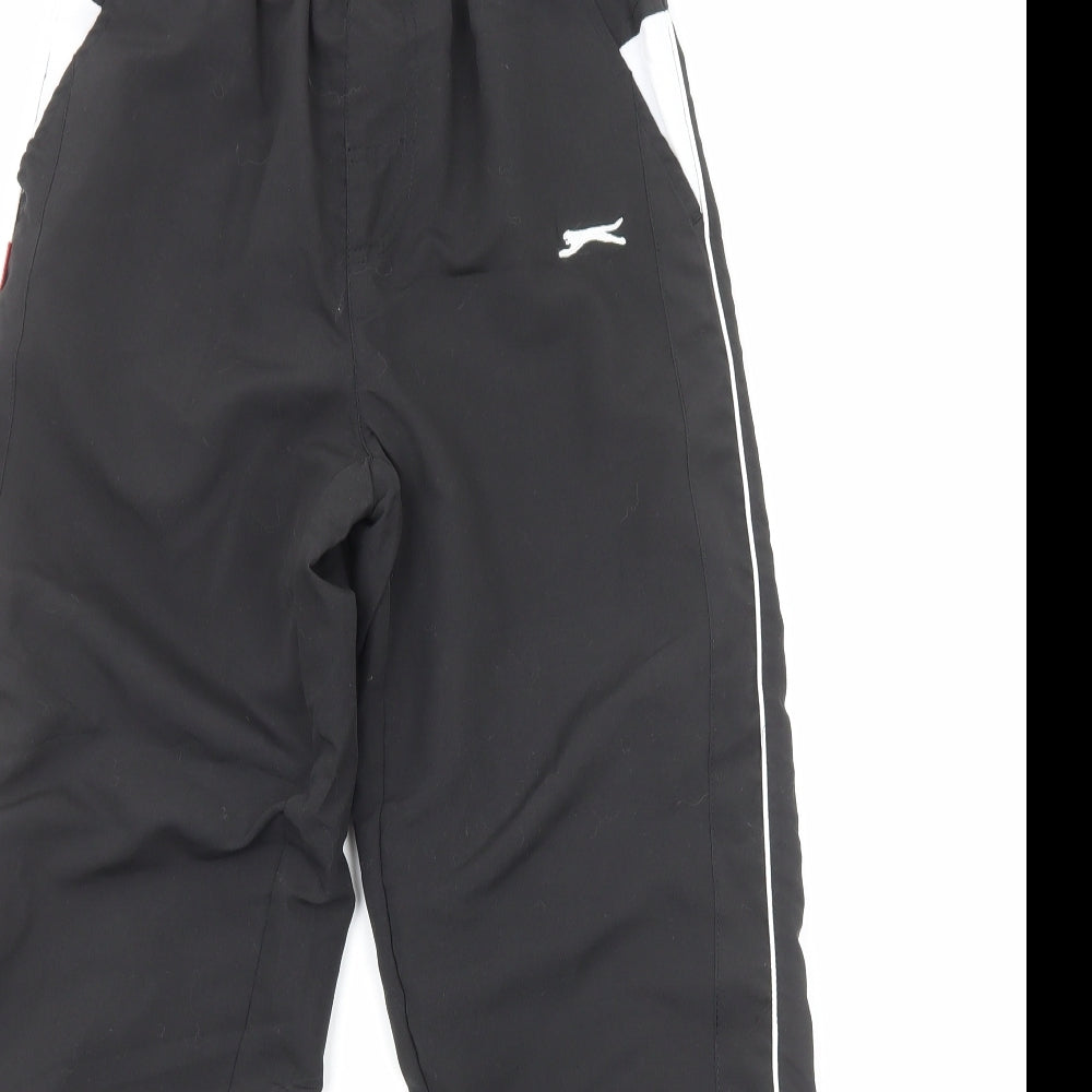 Slazenger Girls Black Polyester Jogger Trousers Size 11-12 Years Regular