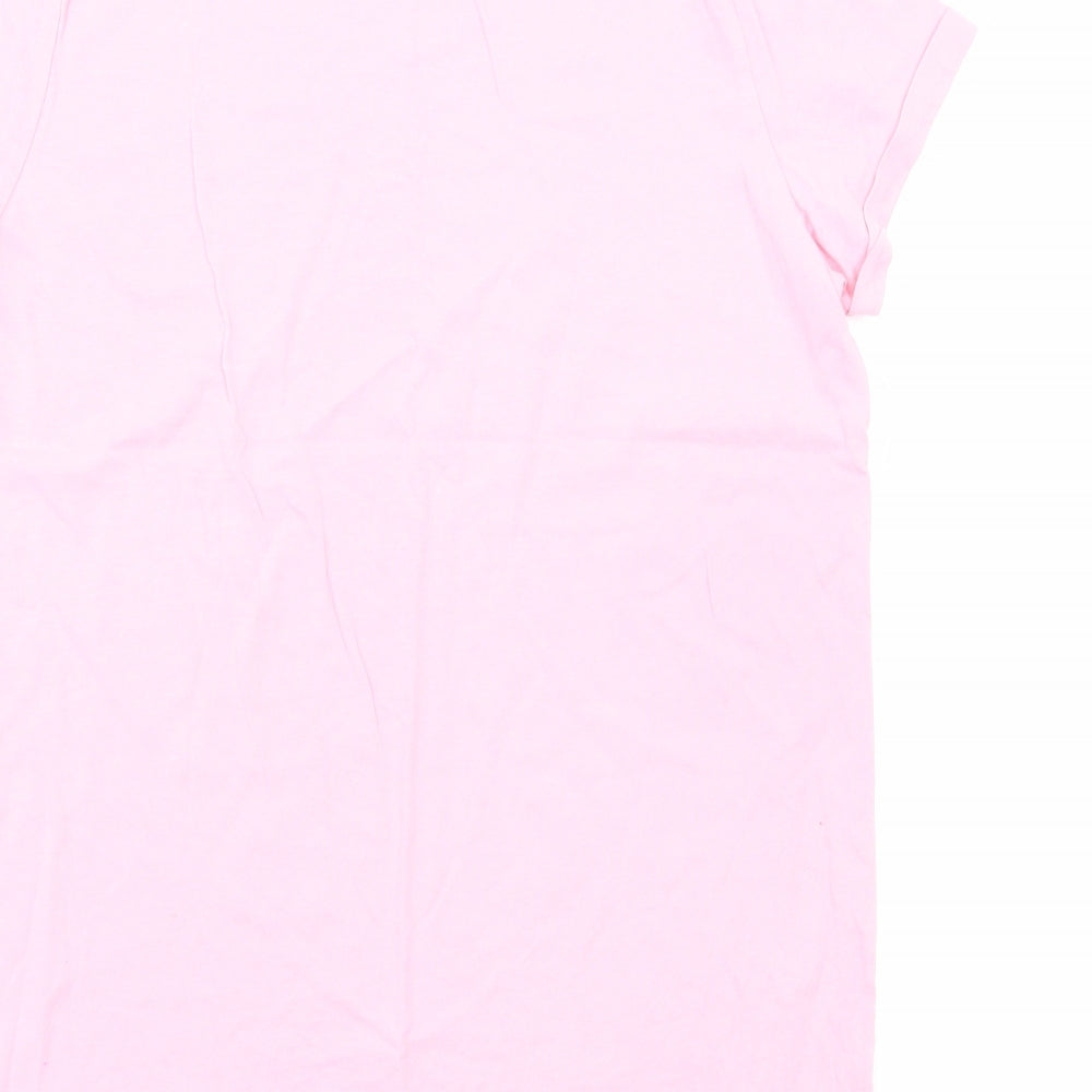 Jack Wills Womens Pink Cotton Basic T-Shirt Size M Round Neck