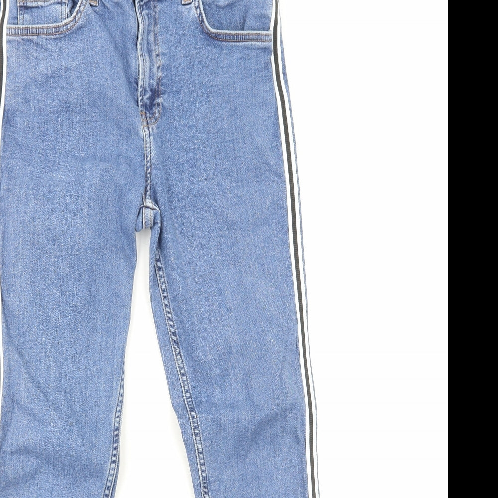 Primark Womens Blue Cotton Skinny Jeans Size 12 Regular Zip