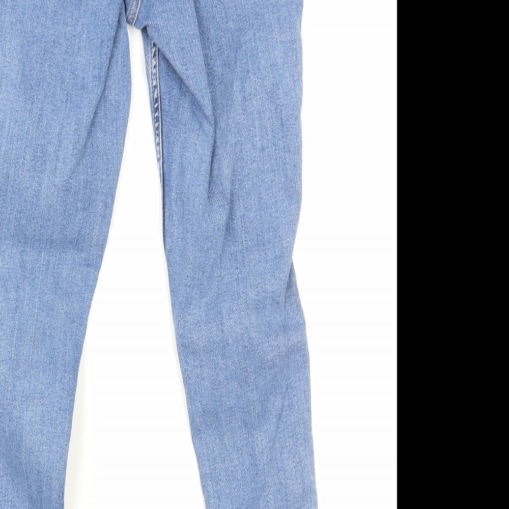 Primark Womens Blue Cotton Skinny Jeans Size 12 Regular Zip
