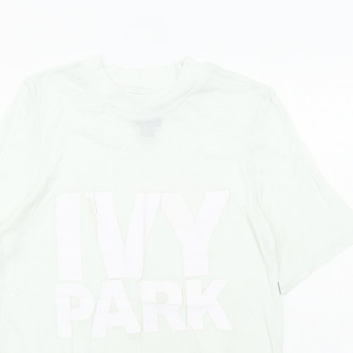 IVY PARK Womens Green Viscose Basic T-Shirt Size S Round Neck