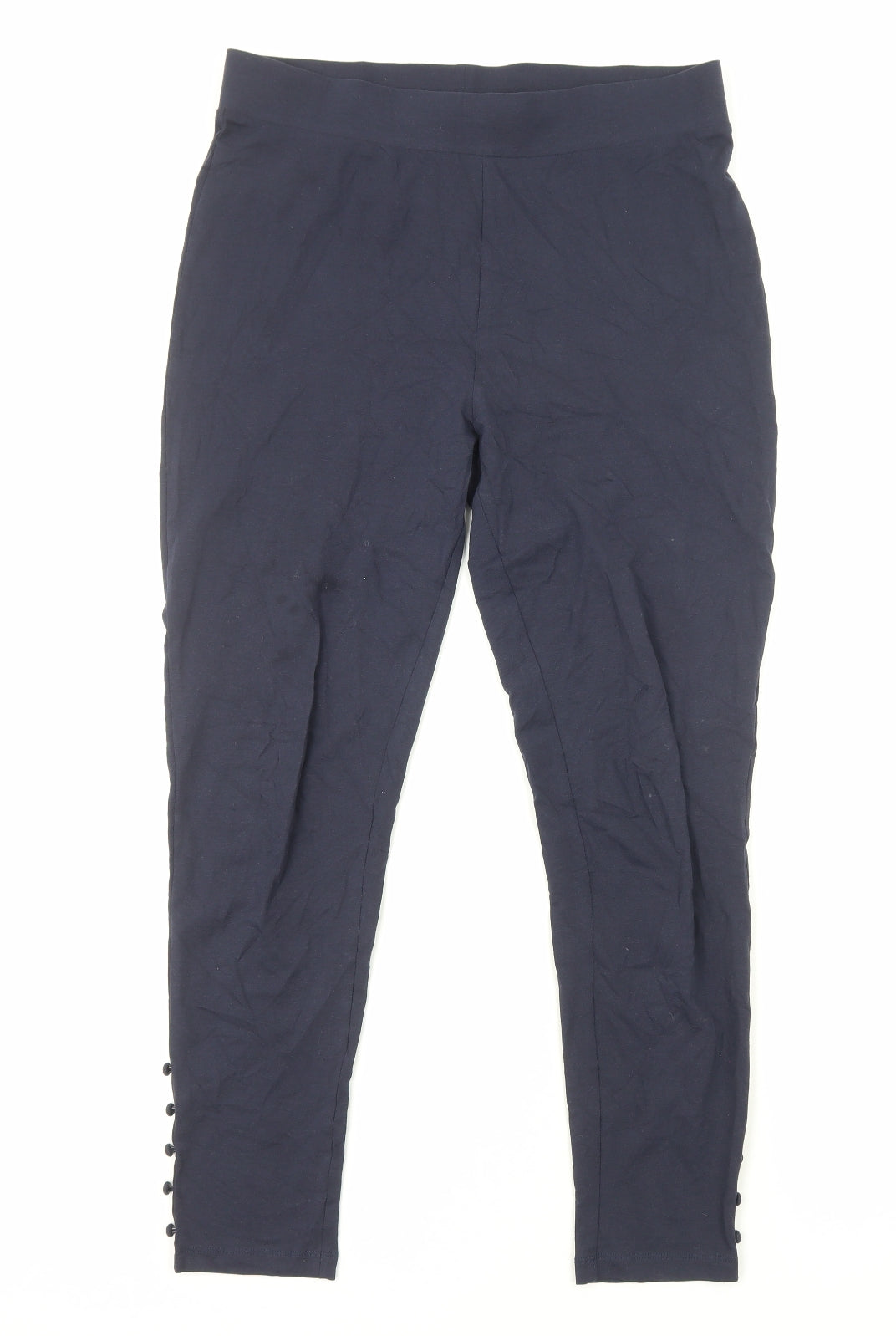 Bonmarché Womens Blue Cotton Jogger Leggings Size 14