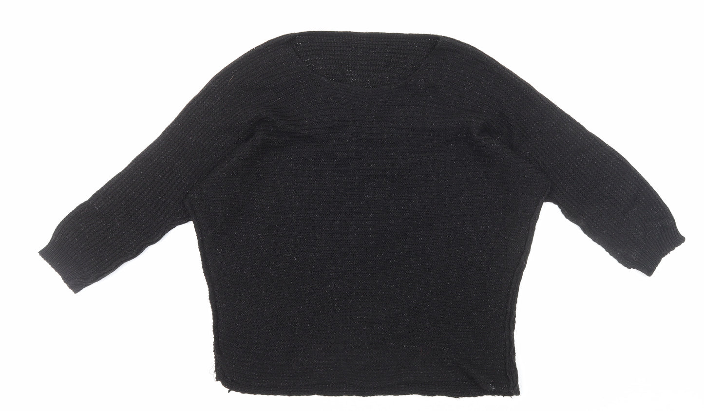 Preworn Womens Black Round Neck Acrylic Pullover Jumper Size M