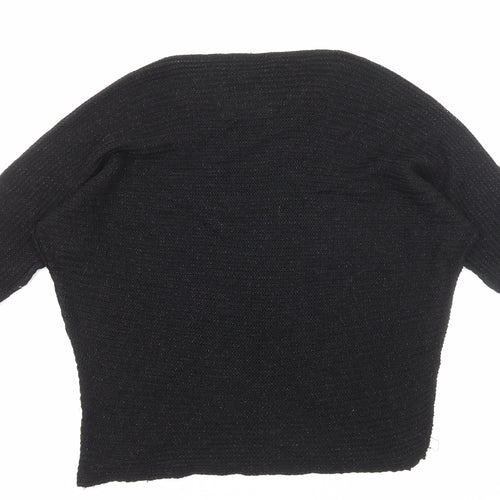 Preworn Womens Black Round Neck Acrylic Pullover Jumper Size M