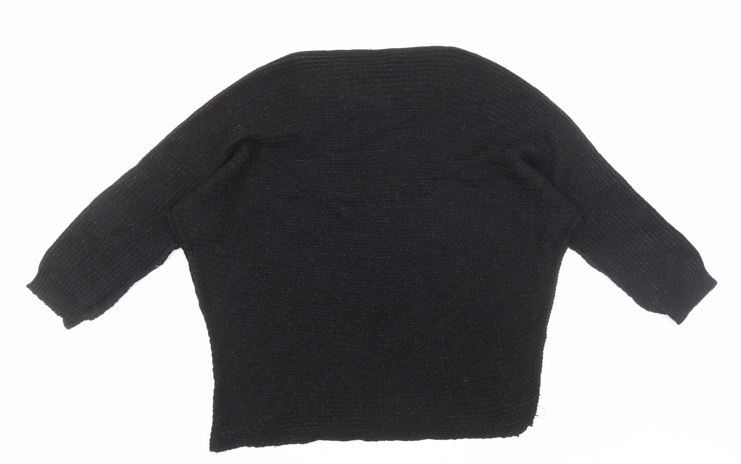 Preworn Womens Black Round Neck Acrylic Pullover Jumper Size M