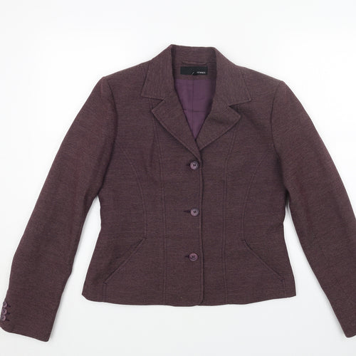 Hennessy Womens Red Polyester Jacket Suit Jacket Size 16