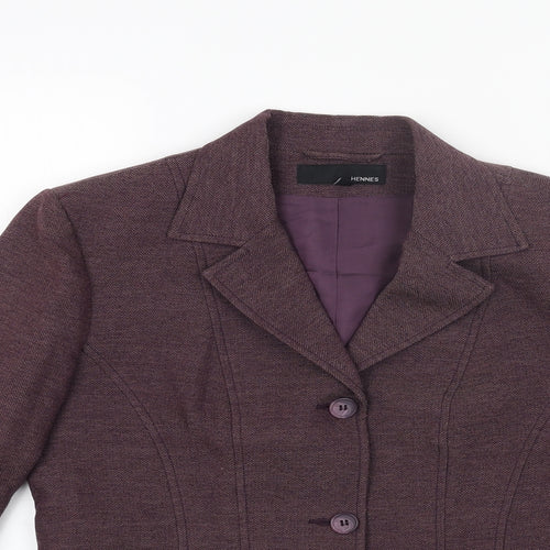 Hennessy Womens Red Polyester Jacket Suit Jacket Size 16