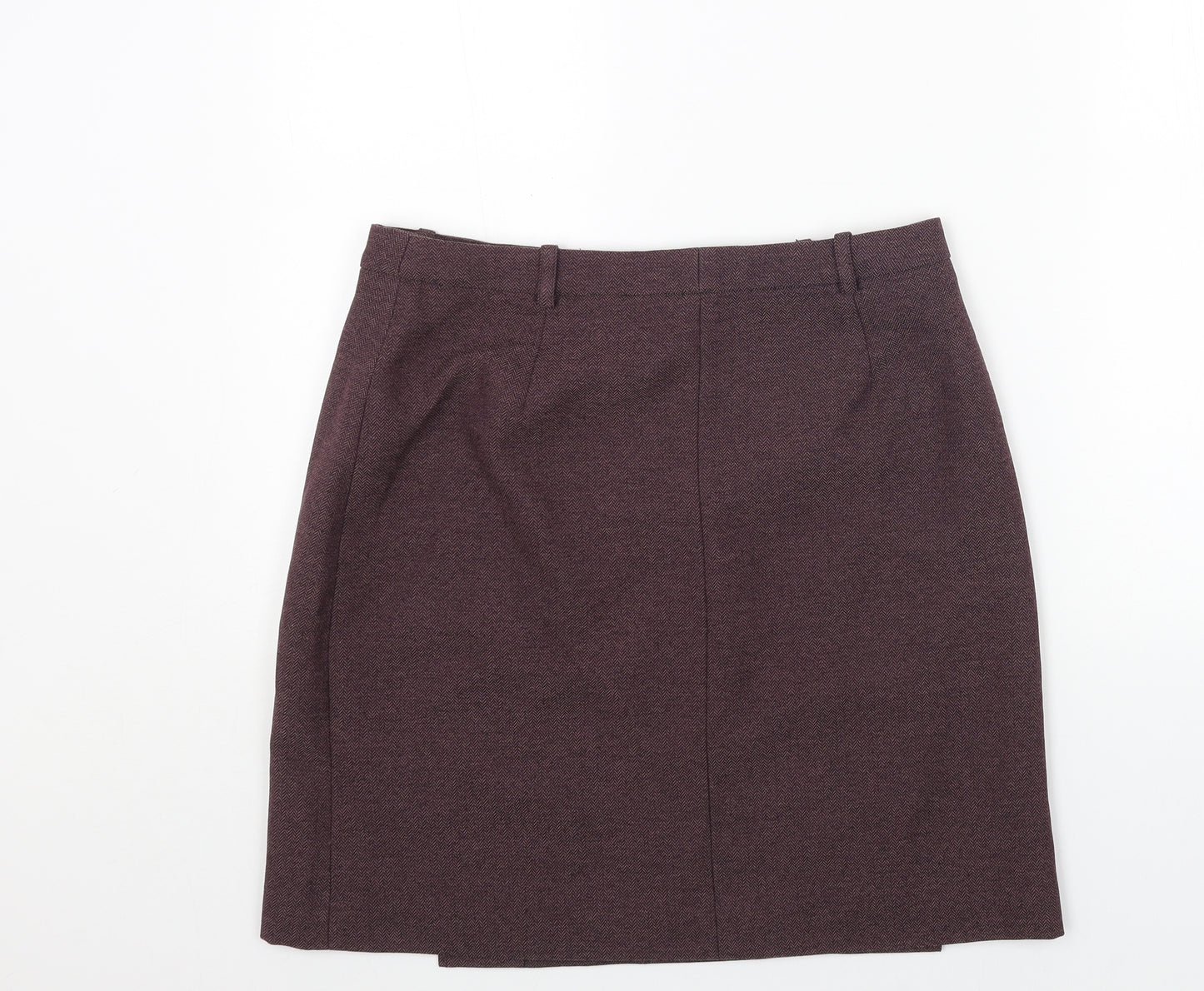 Hennessy Womens Red Polyester Wrap Skirt Size 14 Button