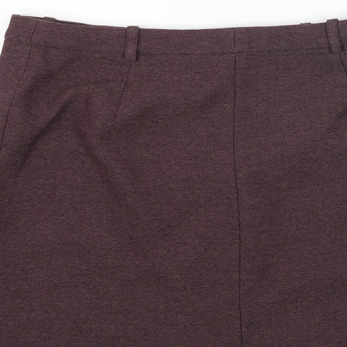 Hennessy Womens Red Polyester Wrap Skirt Size 14 Button