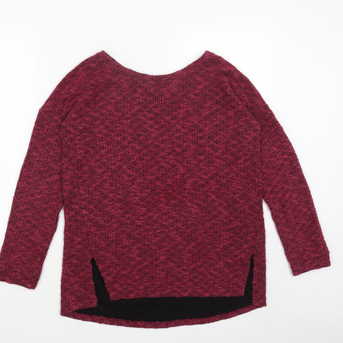 NEXT Womens Pink Scoop Neck Polyester Pullover Jumper Size 10