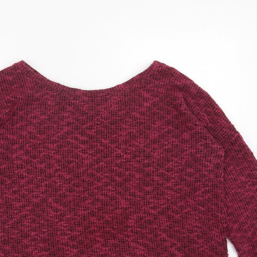 NEXT Womens Pink Scoop Neck Polyester Pullover Jumper Size 10