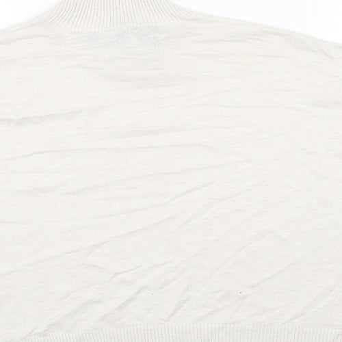 French Connection Womens Beige Mock Neck Acrylic Pullover Jumper Size XS