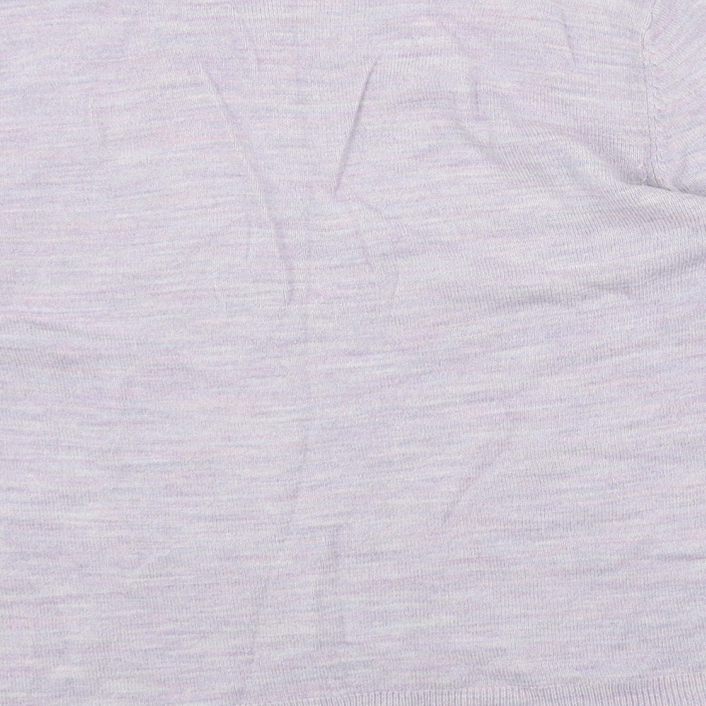 Marks and Spencer Womens Purple Scoop Neck Acrylic Pullover Jumper Size 10