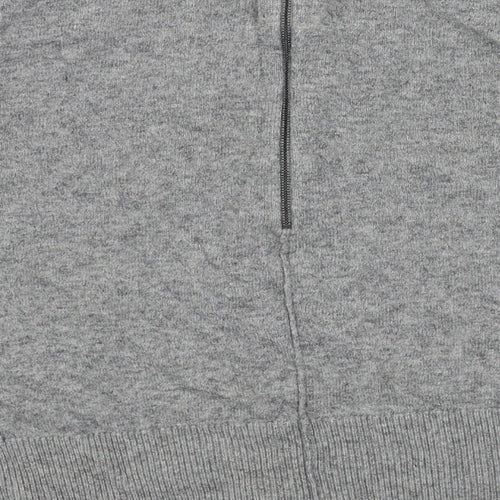 John Lewis Womens Grey Scoop Neck Acrylic Pullover Jumper Size S - Box Fit