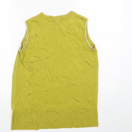 NEXT Womens Green Scoop Neck Polyester Vest Jumper Size 10