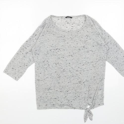 George Womens Grey Scoop Neck Acrylic Pullover Jumper Size 16