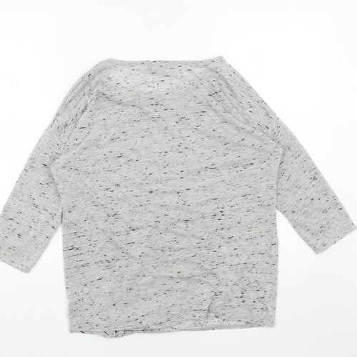 George Womens Grey Scoop Neck Acrylic Pullover Jumper Size 16