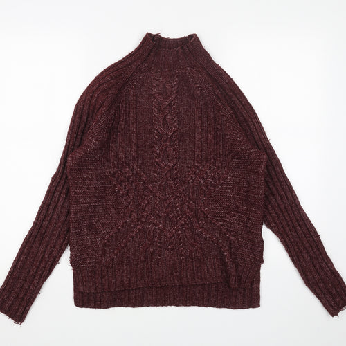 Gap Womens Red High Neck Acrylic Pullover Jumper Size M
