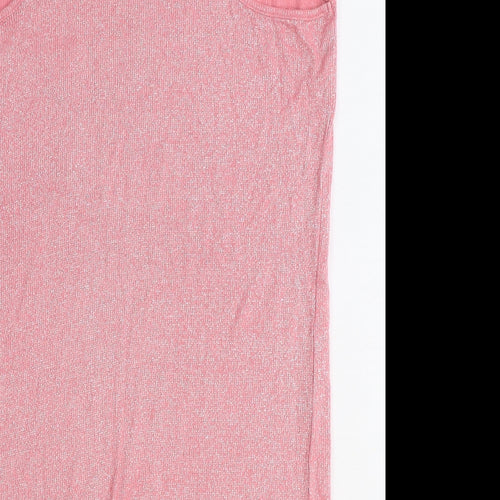 NEXT Womens Pink Viscose Basic Tank Size 12 Scoop Neck