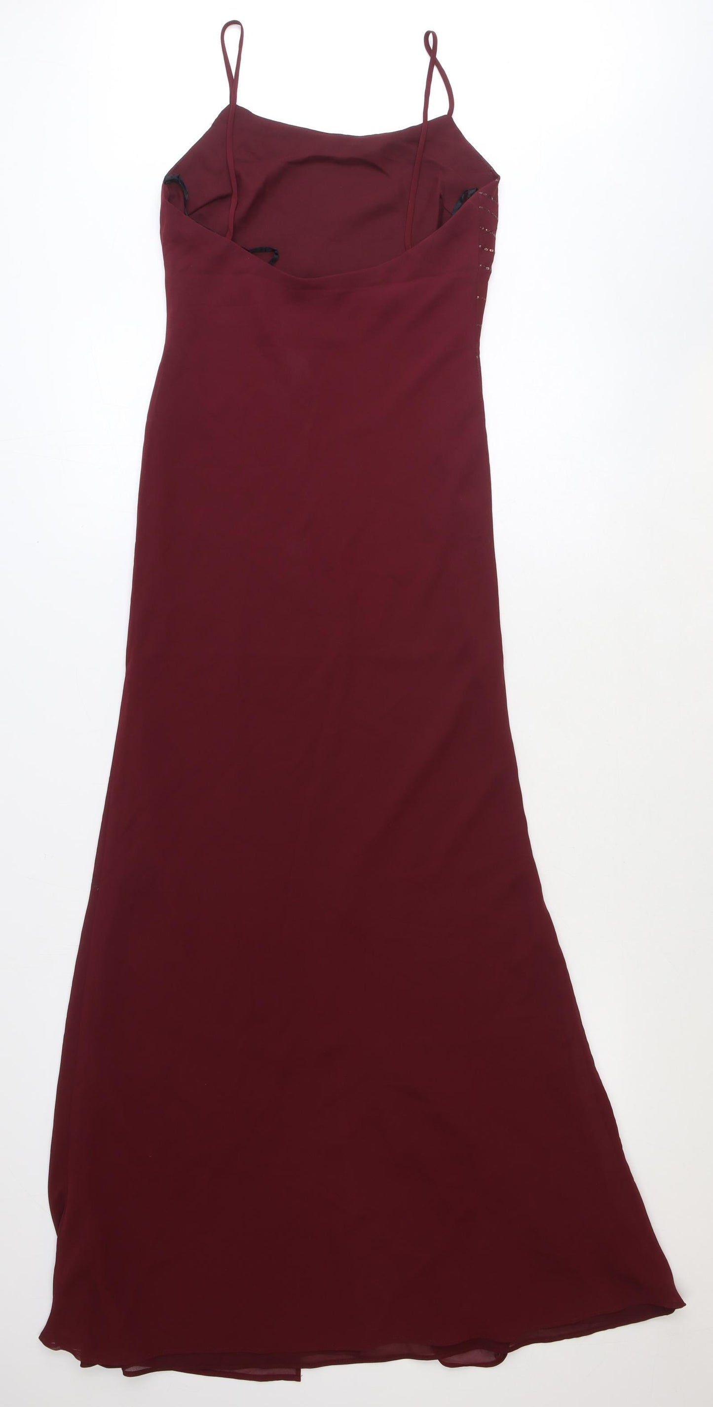 Howard's Way Womens Red Geometric Polyester Ball Gown Size S Round Neck Pullover
