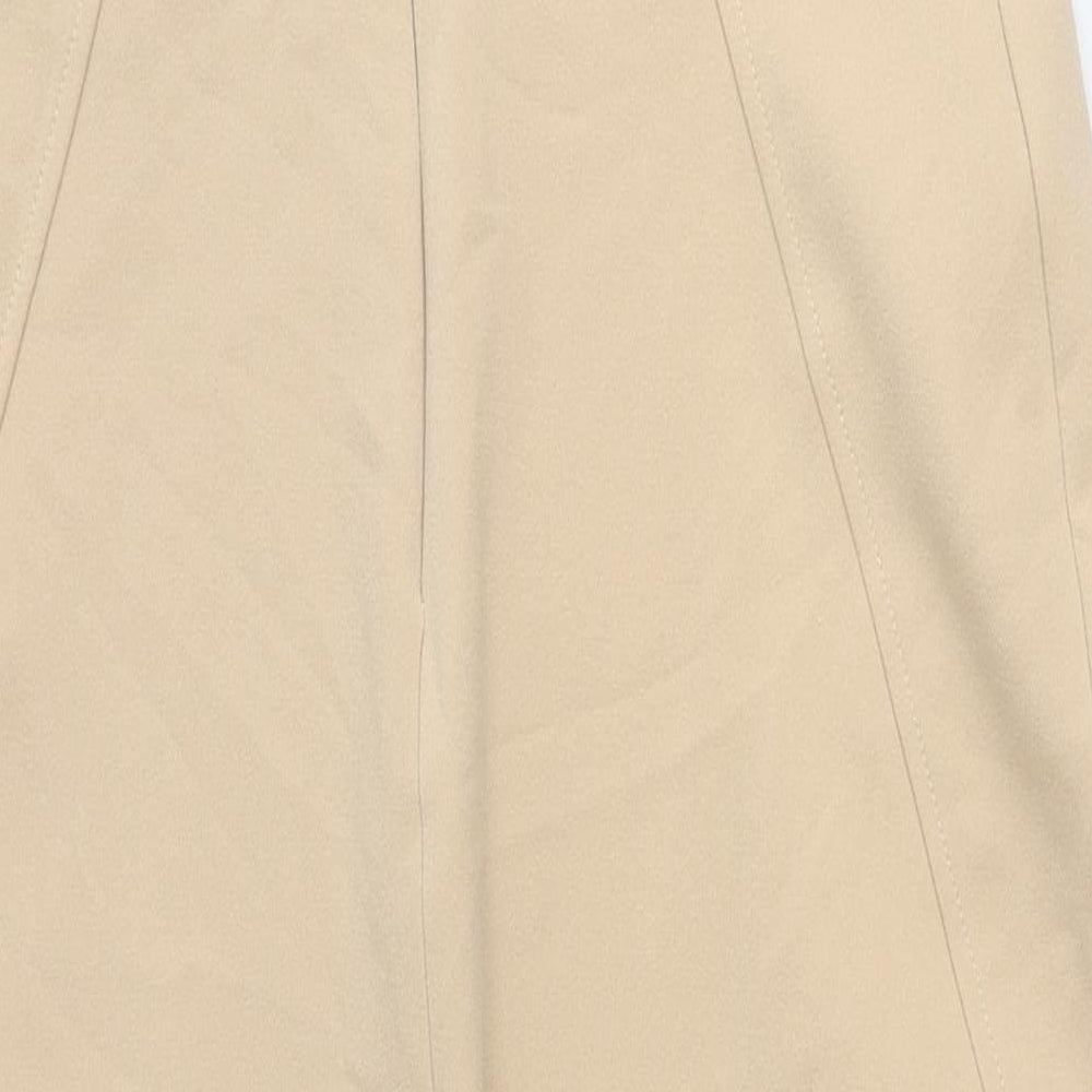 River Island Womens Beige Polyester Bodycon Size 12 Off the Shoulder Zip