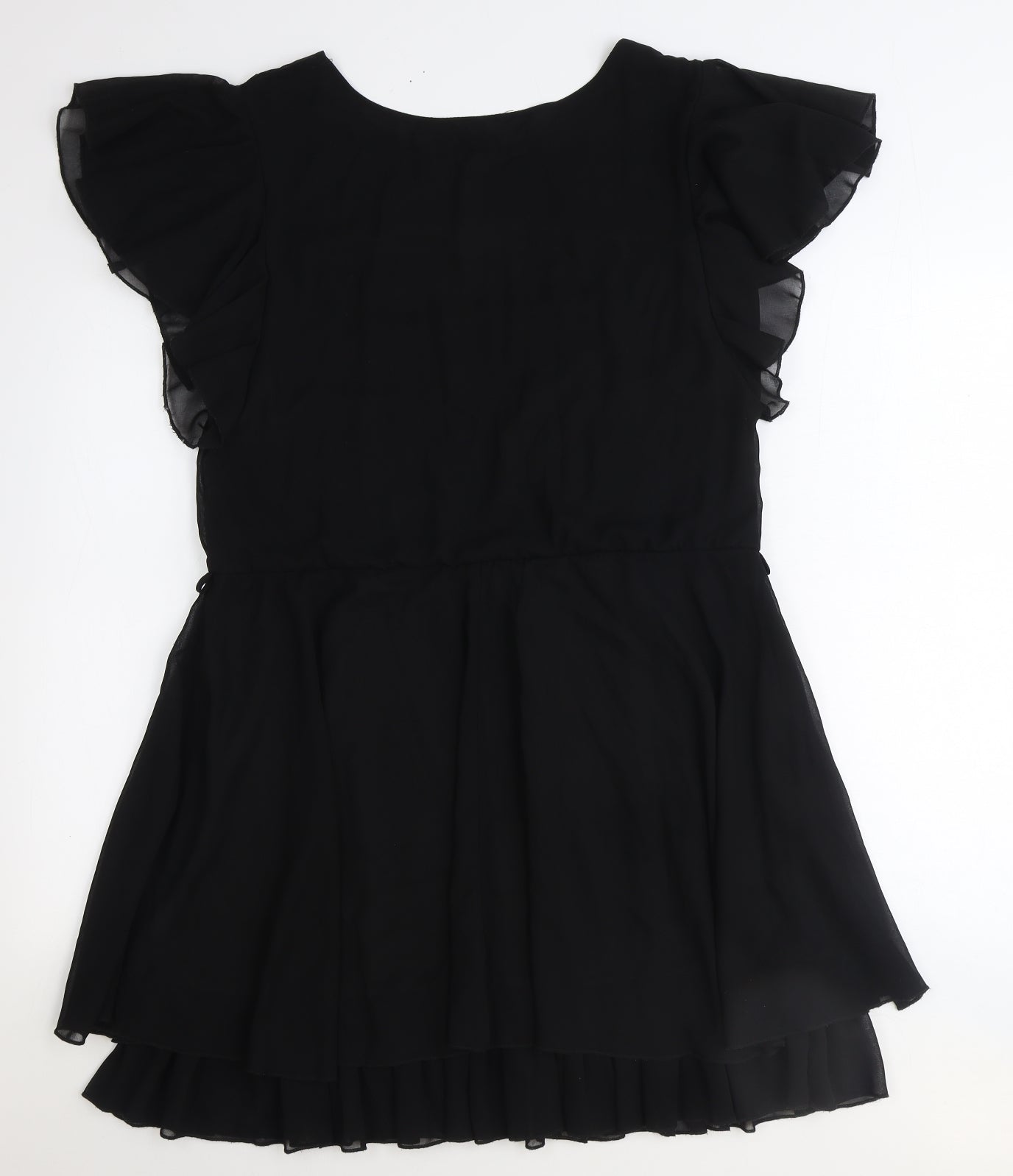 Select Womens Black Polyester Fit & Flare Size 12 Boat Neck Pullover