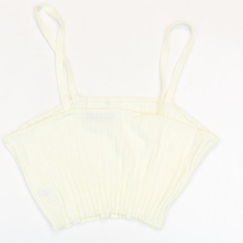 In the Style Womens White Acrylic Basic Tank Size 20 Square Neck