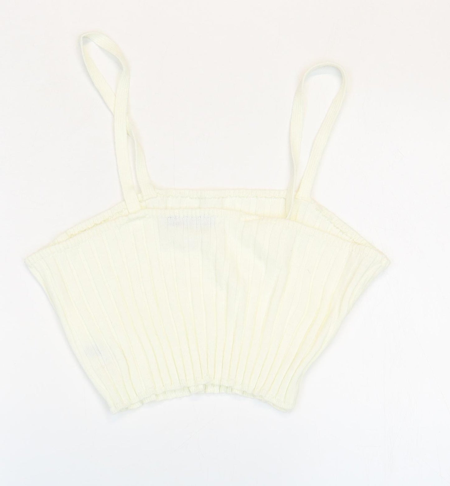 In the Style Womens White Acrylic Basic Tank Size 20 Square Neck