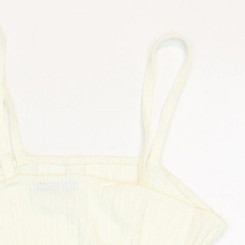 In the Style Womens White Acrylic Basic Tank Size 20 Square Neck