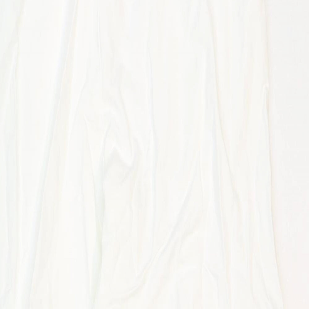 Zara Womens White Cotton Jumpsuit One-Piece Size S Zip