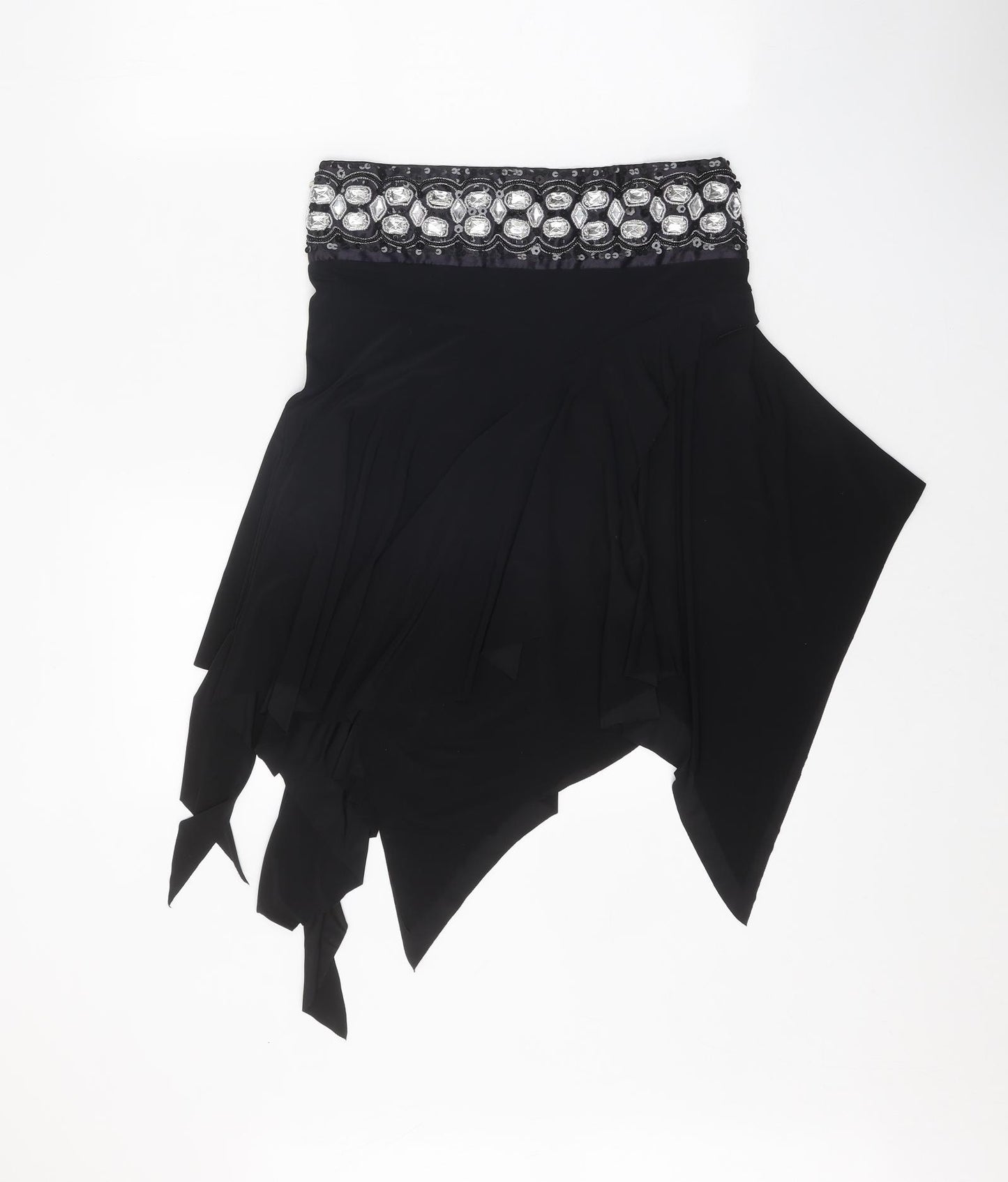 Lipsy Womens Black Polyester Skater Skirt Size S