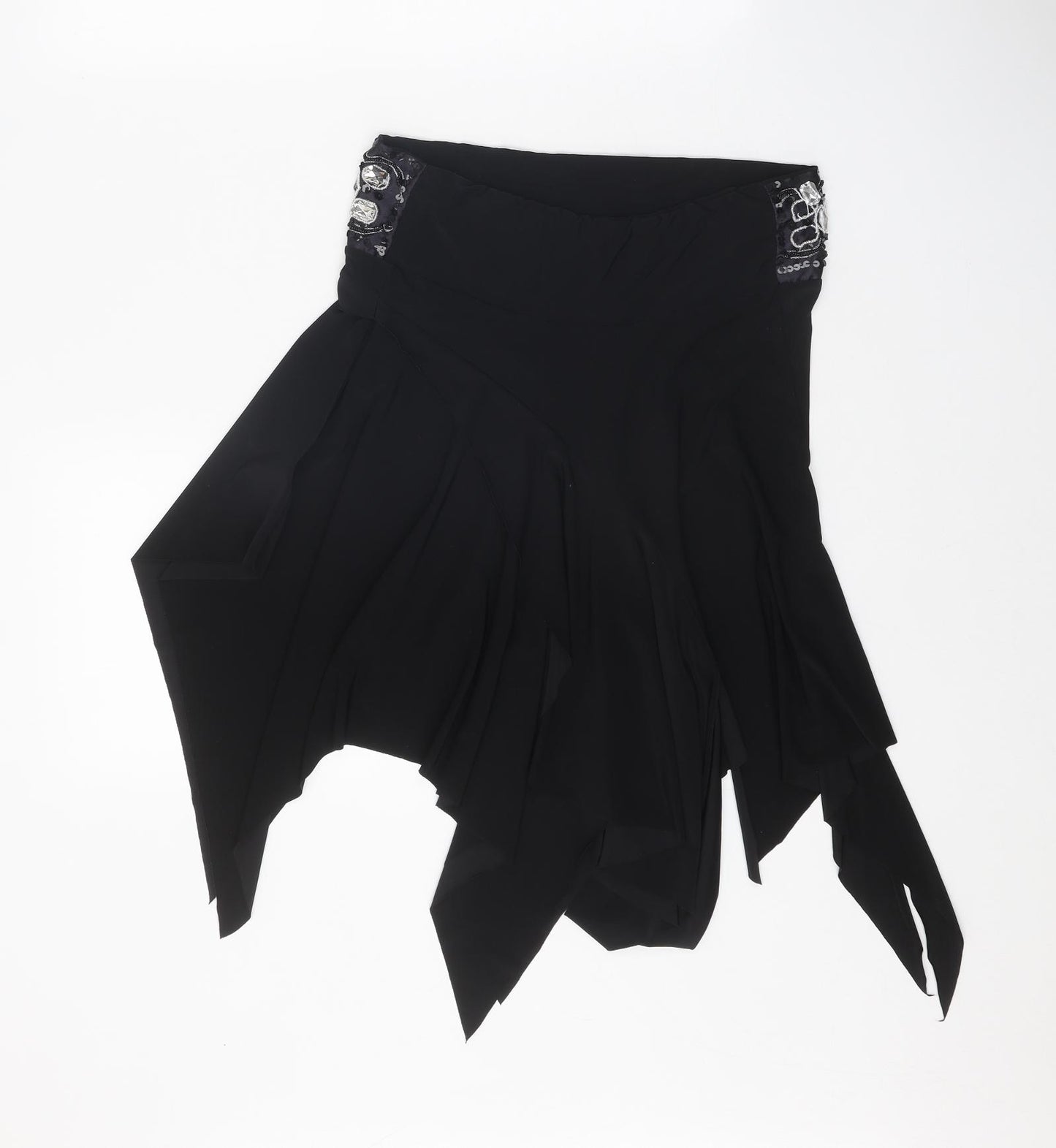 Lipsy Womens Black Polyester Skater Skirt Size S