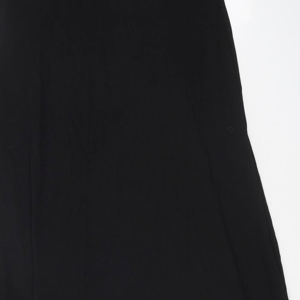 New Look Womens Black Viscose T-Shirt Dress Size 10 Round Neck Pullover
